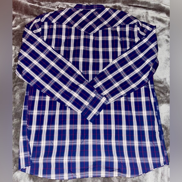 Double Pump Mens Long Sleeve Casual Button Down Pearl Snap Shirt Size XL - Picture 2 of 3